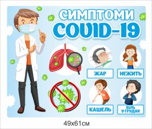 Стенд “Симптоми КОВІД-19”